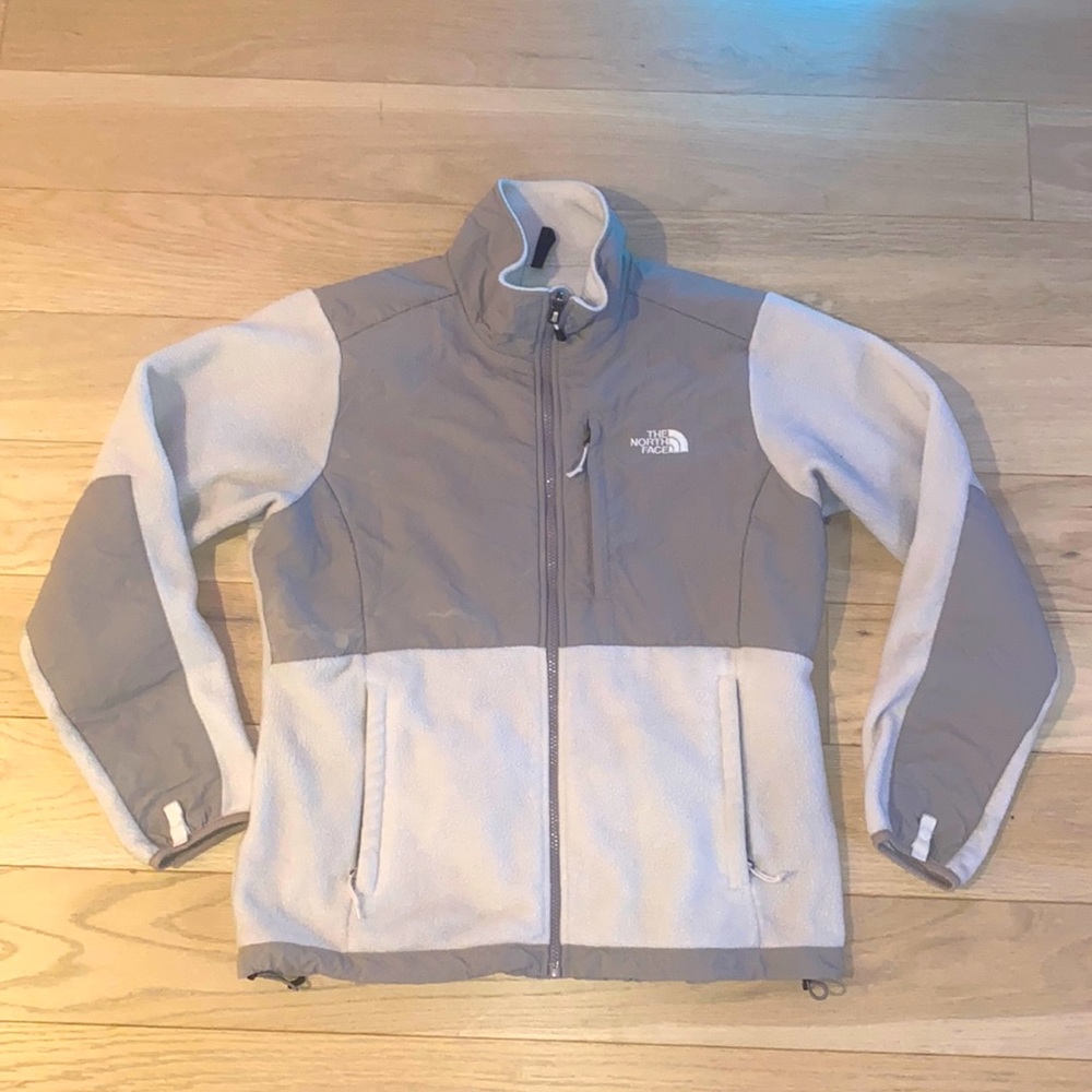 Large White NORTHFACE Zip Up POLARTEC FLEECE Jacket! 😍😍